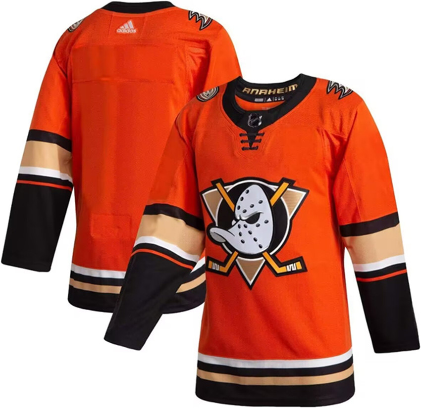 Men's Orange Anaheim Ducks Blank Stitched Jersey